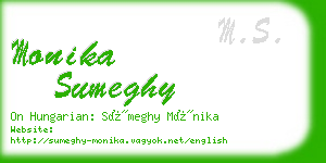 monika sumeghy business card